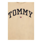TOMMY HILFIGER felpa chiusa con cappuccio tinta unita con logo Beige per Bambino KB0KB09141 BEIGE TOMMY HILFIGER 