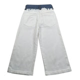 Vicolo Jeans Tinta Unita con Girovita Regolabile per Neonata 3145P00346N BIANCO VICOLO 
