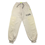 ICON pantalone tuta tinta unita con logo Bianco per Bambino IBSP00360 BIANCO ICON 