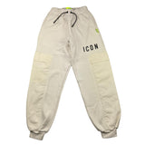ICON pantalone tuta tinta unita con logo Bianco per Bambino IBSP00360 BIANCO ICON 