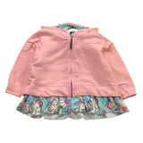 MOUSSE felpa tinta unita con zip e cappuccio Rosa per Bambina HKZR361P ROSA MOUSSE 