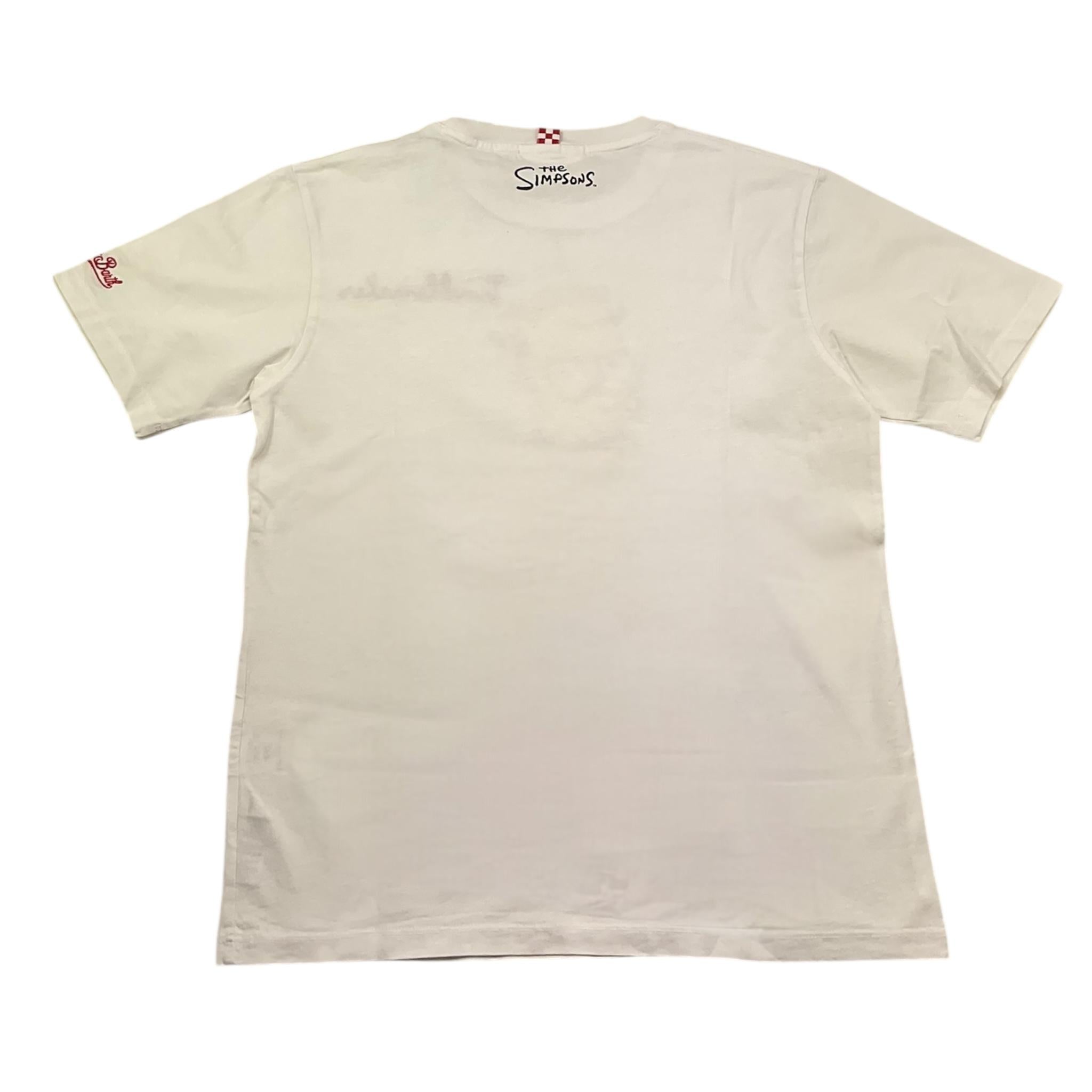 Saint Barth T-Shirt Girocollo Tinta Unita con Stampa Simpson per Bambino BLUS BIANCO SAINT BARTH 
