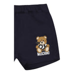 Moschino Bermuda Tinta Unita con Logo  per Bambino MUQ018XXX BLU MOSCHINO 