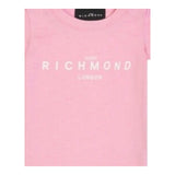 John Richmond T-Shirt Girocollo Tinta Unita con Stampa per Neonata RIP25002TSXXN ROSA JOHN RICHMOND 