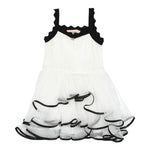 Elisabetta Franchi Abito Bretelline Tinta Unita con Tulle per Bambina EFAB594 BIANCO ELISABETTA FRANCHI 