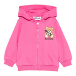 Moschino Felpa con Zip Ecappuccio Tinta Unita per Neonata MUF05XL FUXIA MOSCHINO 