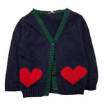 LE BEBE' cardigan tinta unita con ricamo cuori Blu per Neonata LBG6159 BLU LE BEBE' 