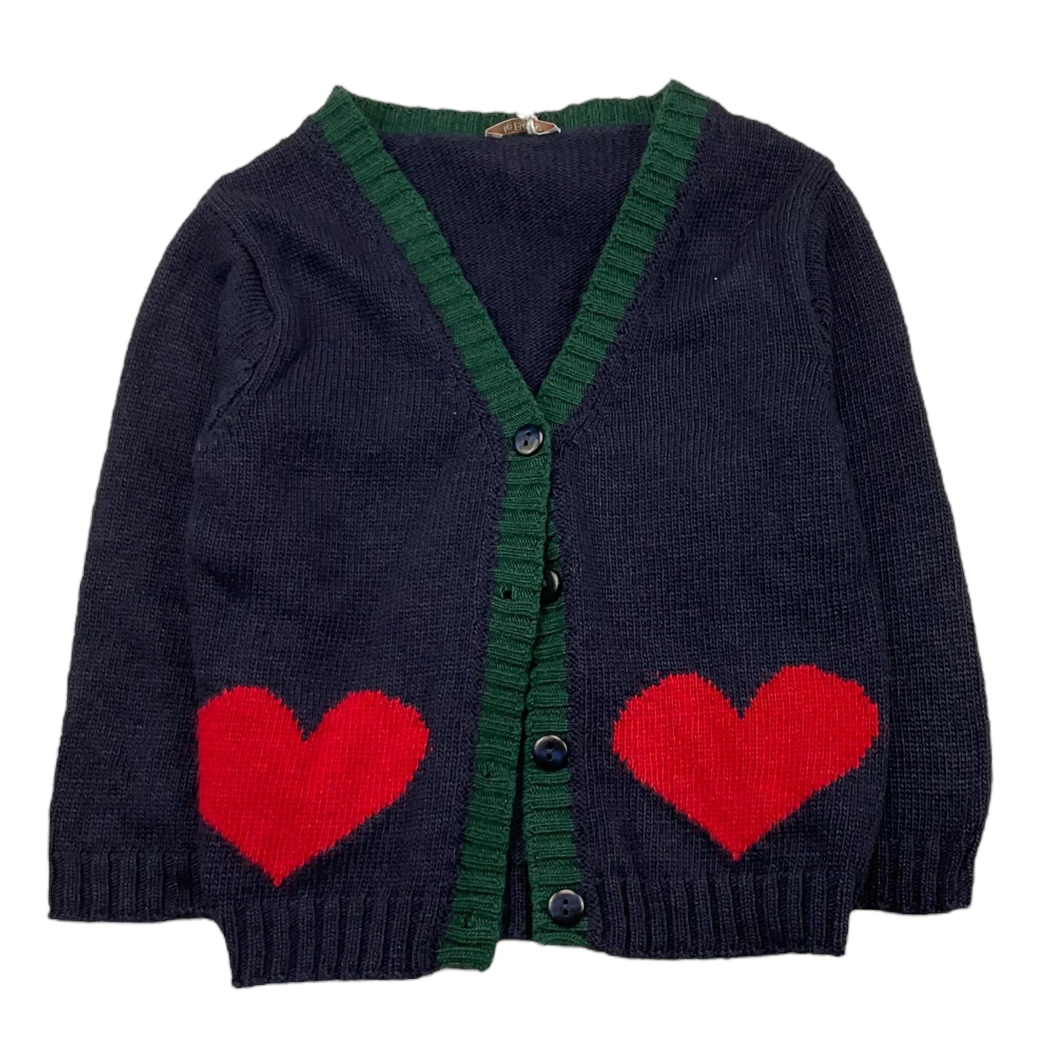 LE BEBE' cardigan tinta unita con ricamo cuori Blu per Neonata LBG6159 BLU LE BEBE' 