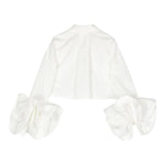 Elisabetta Franchi Camicia Manica Lunga tinta unita Bianco per Bambina EFCA207 BIANCO ELISABETTA FRANCHI 