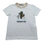 Manuel Ritz T-Shirt Girocollo tinta unita con Ricamo Panna per Neonato MR3117NXX PANNA MANUEL RITZ 