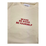 DOU DOU t-shirt girocollo tinta unita cn stampa in contrasto Panna per Bambino DV8P41 PANNA DOU DOU 