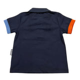 Bikkembergs Polo Mezza Manica Tinta Unita con Profili Maniche In Contrasto per Neonato BK3396 BLU BiKKEMBERGS 