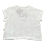 Petit Indi T-Shirt Tinta Unita con Bottoni per Neonato AA25B2814 BIANCO PETIT INDI 