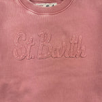 SAINT BARTH felpa tinta unita girocollo con stampa Rosa per Bambina HRL0001 ROSA SAINT BARTH 