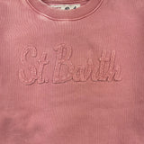 SAINT BARTH felpa tinta unita girocollo con stampa Rosa per Bambina HRL0001 ROSA SAINT BARTH 