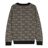 MOSCHINO maglia girocollo tinta unita cn stampa logo in contrast Nero per Bambina MWW00J NERO MOSCHINO 