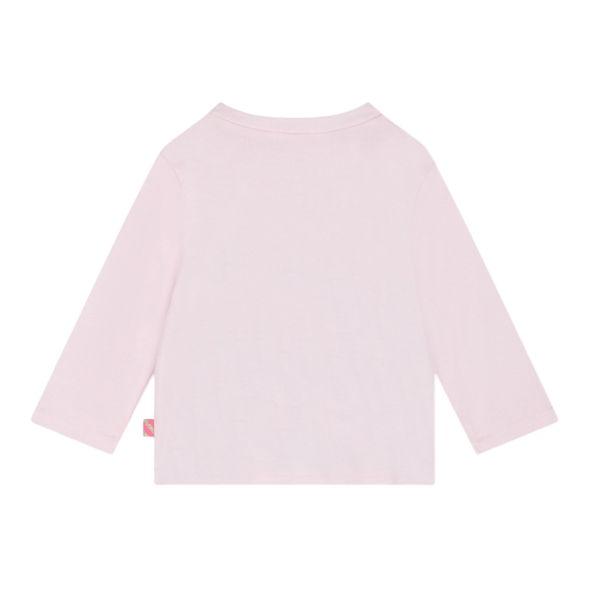 BillIEBLUSH shirt girocollo tinta unita con stampa  Rosa per Neonata U20404 ROSA BillIEBLUSH 