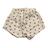 Petit Bateau Abito Mezza Manica tinta unita Fantasia Cuori con Culotte Panna per Neonata A09MR01030 PANNA PETIT BATEAU 