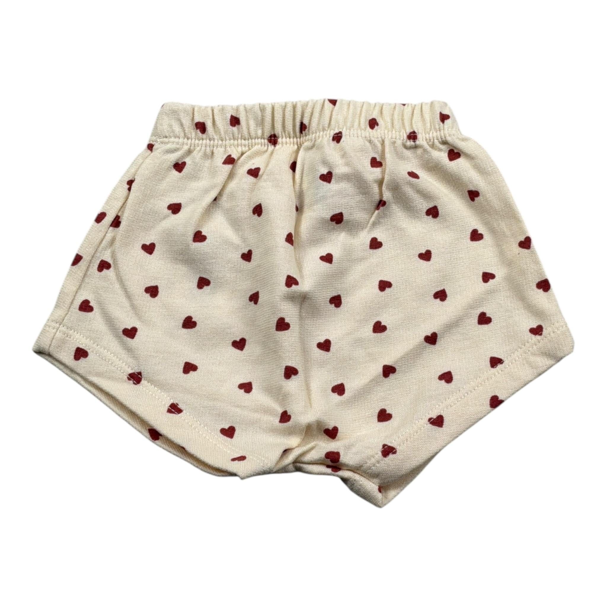 Petit Bateau Abito Mezza Manica tinta unita Fantasia Cuori con Culotte Panna per Neonata A09MR01030 PANNA PETIT BATEAU 
