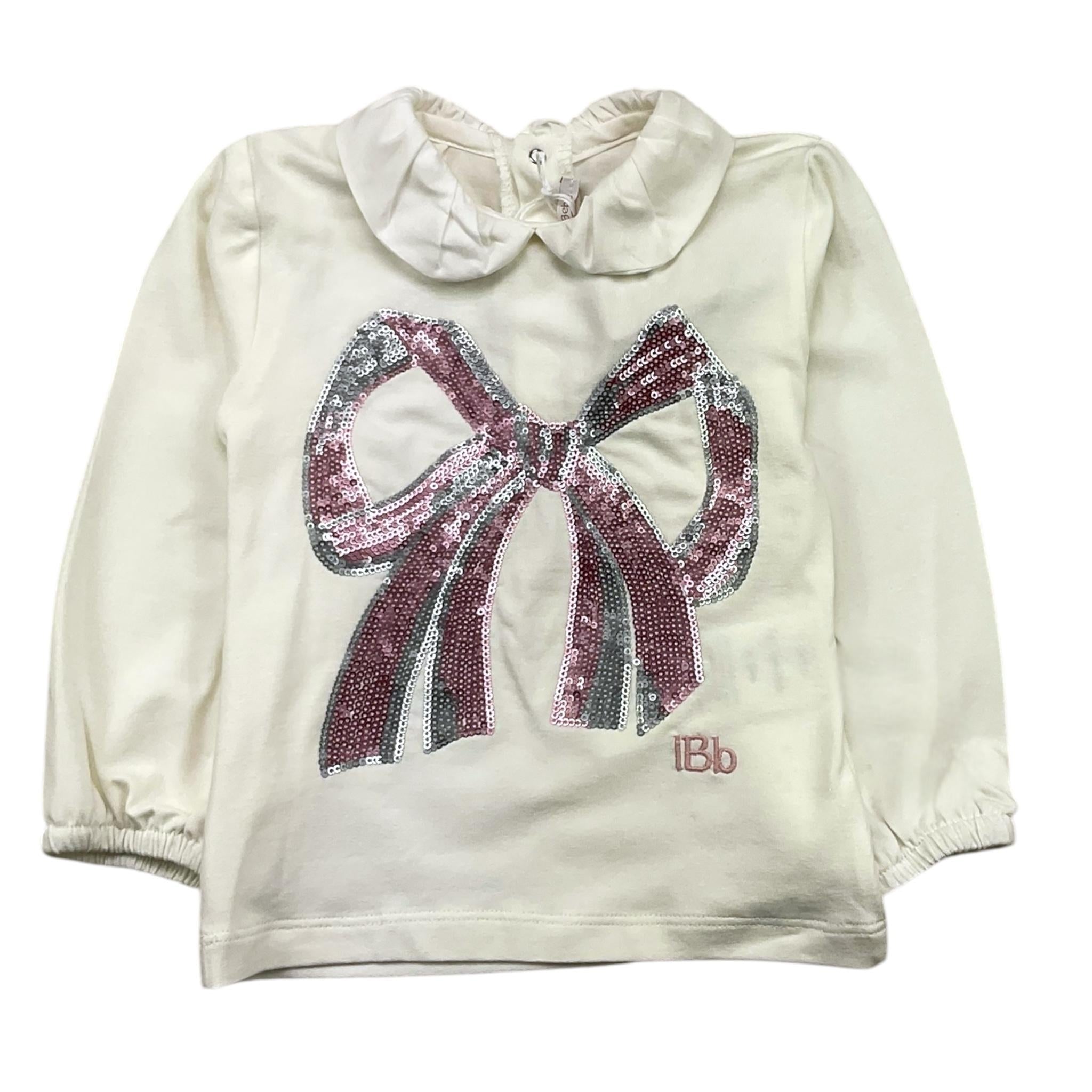 LE BEBE' shirt tinta unita con colletto e paillettes Bianco per Neonata LBG6035 BIANCO LE BEBE' 