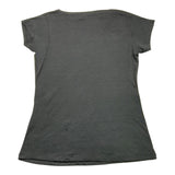 Yes Zee Einfarbiges Rundhals-T-Shirt mit Print Schwarz für Mädchen