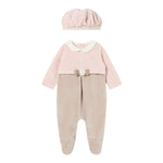 MAYORAL set tutina manica lunga tinta unita in ciniglia con cappello Rosa per Neonata 27822 ROSA MAYORAL 