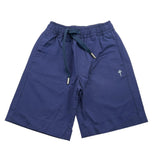 Cesare Paciotti Einfarbige Bermuda-Shorts mit elastischem Bund Blau für Jungen