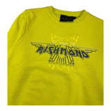 JOHN RICHMOND felpa chiusa girocollo tinta unita con stampa Verde acido per Bambino RBA25185FE VERDE ACIDO JOHN RICHMOND 