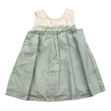Tintenfischkleid ärmellos Streifenmuster grün für Baby Mädchen