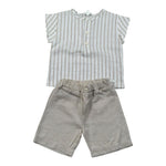 Lalalu' Completo 2 Pezzi Camicia-Bermuda per Neonato CCTL2P BEIGE LALALU' 