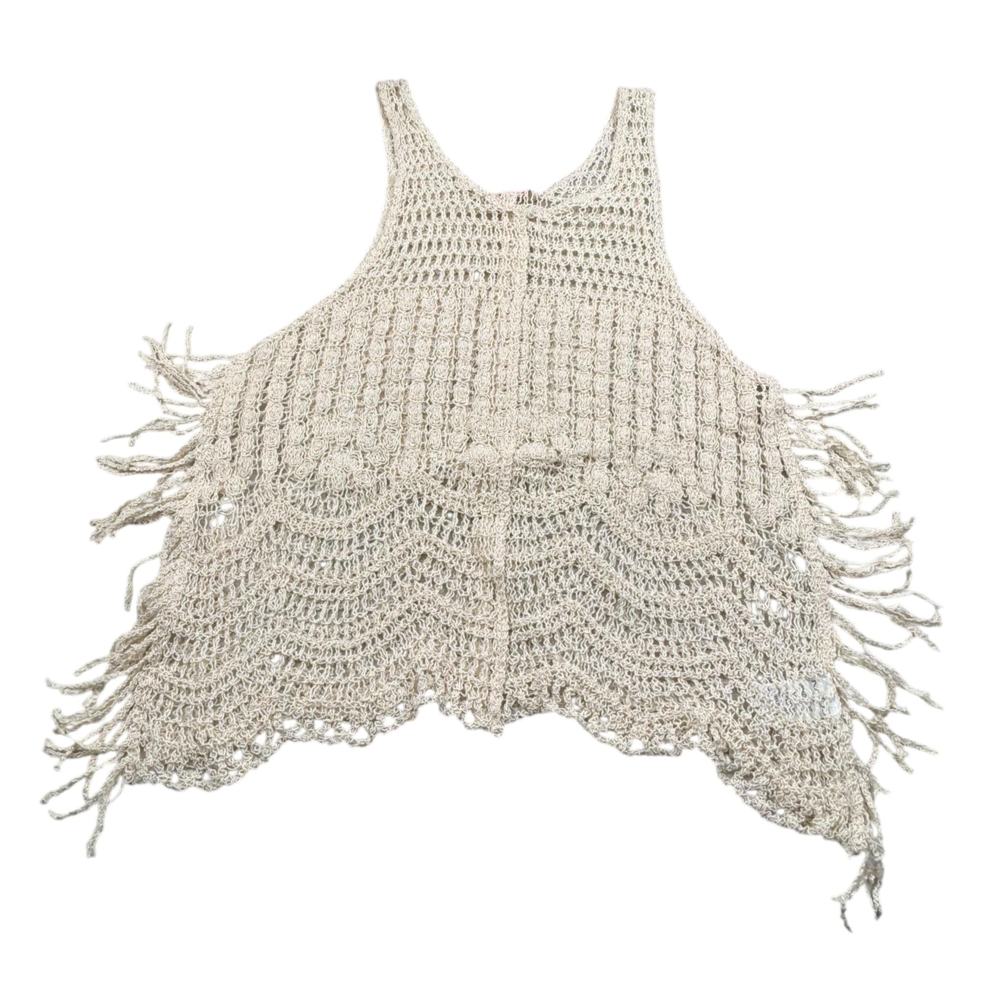 Kaos Top Traforato Tinta Unita per Bambina KS159 PANNA KAOS 