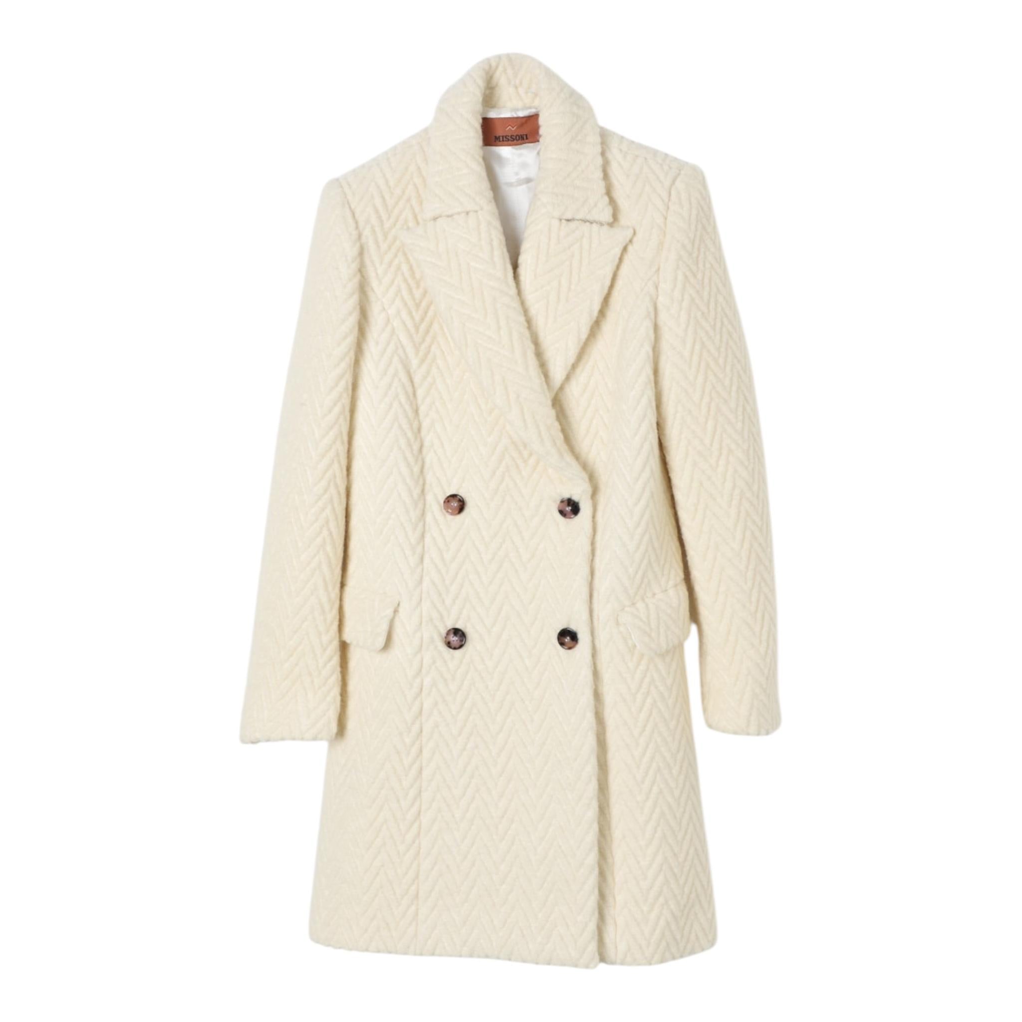 MISSONI cappotto tinta unita con bottoni Panna per Bambina MV2A40 PANNA MISSONI 