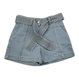 Lanvin Schlichte Jeansshorts mit hellblauem Riemen für Mädchen