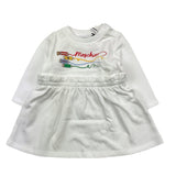 MOSCHINO abito girocollo tinta unita con stampa Bianco per Neonata MDV0CY BIANCO MOSCHINO 