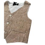 Please Gilet Tinta Unita  per Neonato JH02301B73 MARRONE PLEASE 