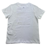 Dondup Einfarbiges T-Shirt mit Rundhalsausschnitt und Kontrastdruck in Weiß für Mädchen