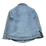SAINT BARTH giubbino in denim tinta unita con pelliccia Azzurro per Bambina LAND005 AZZURRO SAINT BARTH 