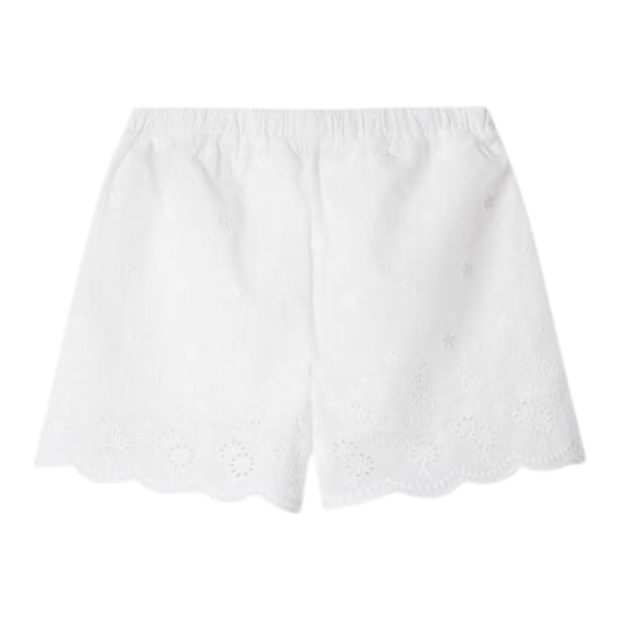 Pepe Jeans Short Tinta Unita con Ricami per Bambina PG800883 BIANCO PEPE JEANS 