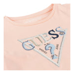 Guess T-Shirt Tinta Unita Girocollo con Stampa per Neonata K5RI16K6YW4NX ROSA GUESS 