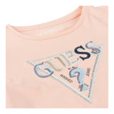 Guess T-Shirt Tinta Unita Girocollo con Stampa per Neonata K5RI16K6YW4NX ROSA GUESS 
