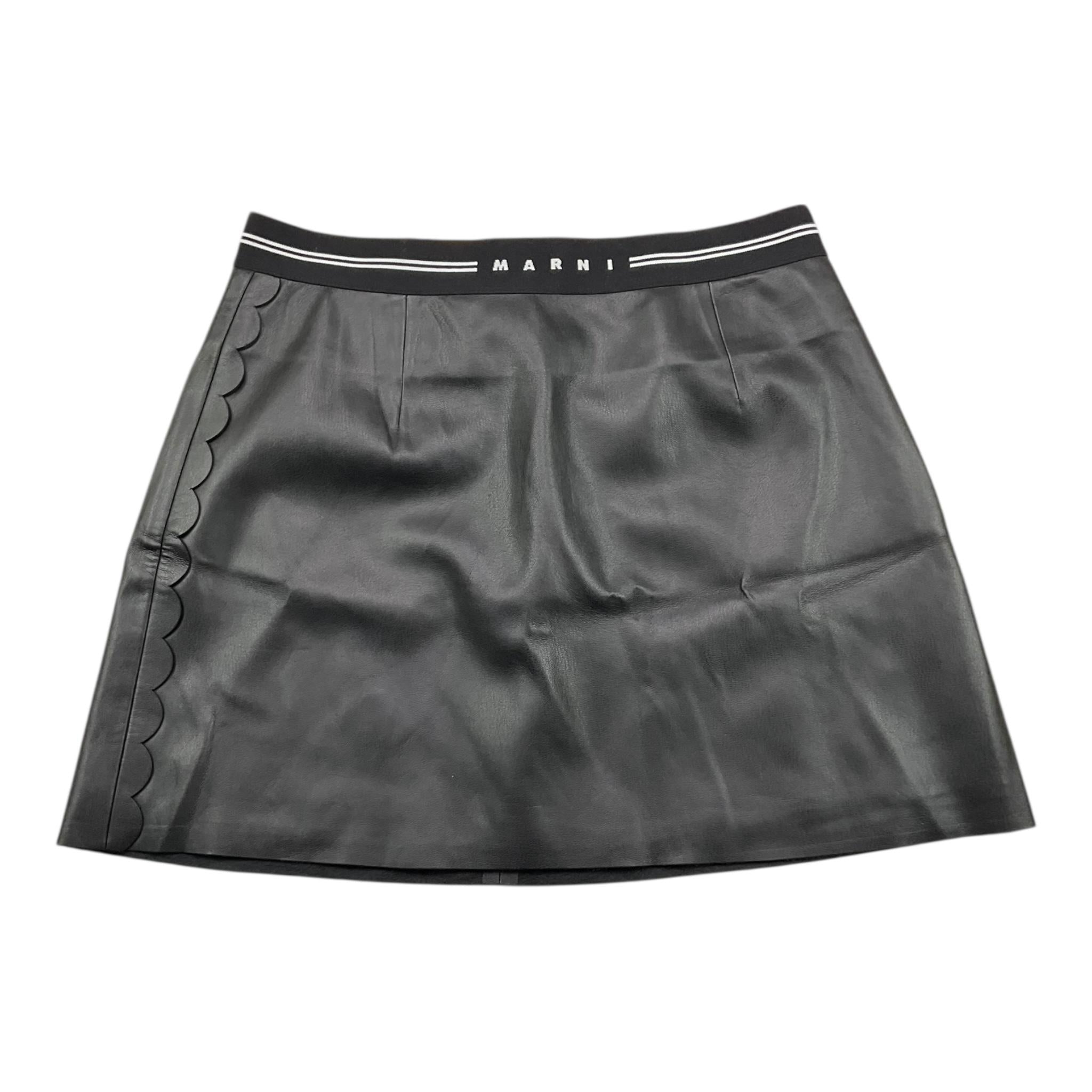 MARNI gonna in ecopelle tinta unita Nero per Bambina M01186 NERO MARNI 