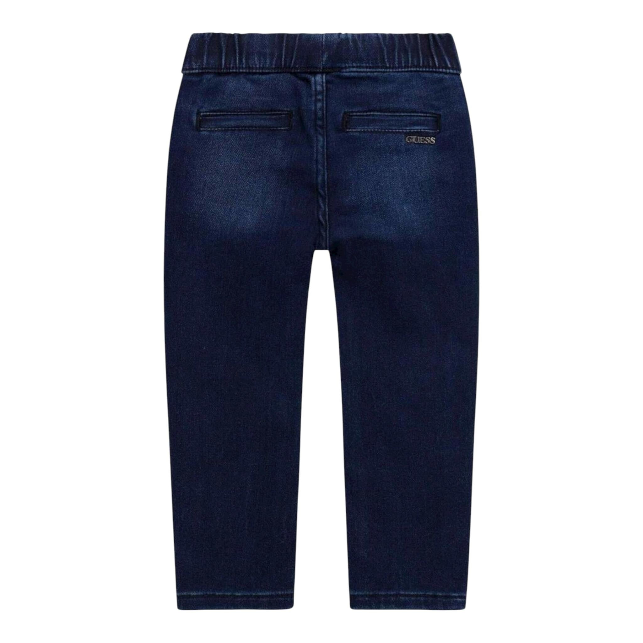 Guess Jeans Tinta Unita con Elastico In Vita per Bambino N5RA05D5FQ0X BLU GUESS 