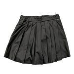SARABANDA short in ecopelle tinta unita Nero per Bambina 07686 NERO SARABANDA 