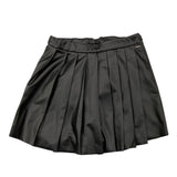 SARABANDA short in ecopelle tinta unita Nero per Bambina 07686 NERO SARABANDA 