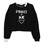 PINKO maglia tinta unita con stampa in contrasto Nero per Bambina F4PIJGJP087XXX NERO PINKO 