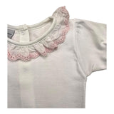 Babidu Einfarbiger Halbarm-Body mit weißem Kragen für Babys