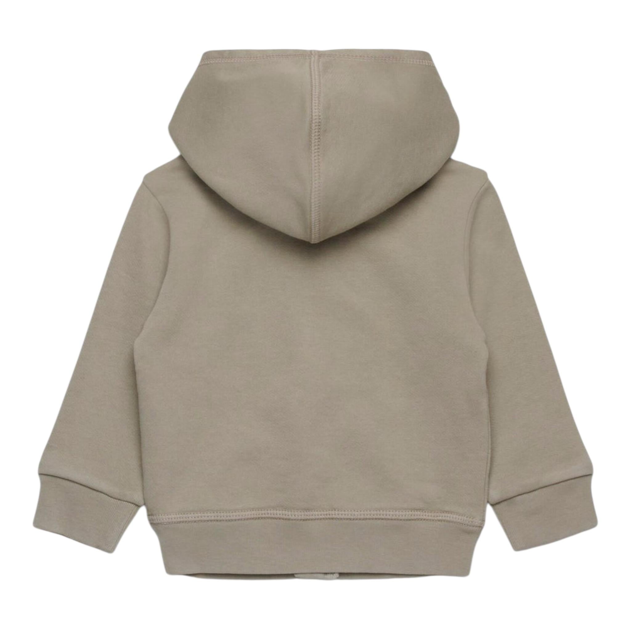 Dsquared2 Felpa Tinta Unita con Zip E Cappuccio per Neonato DQ2863 BEIGE DSQUARED2 