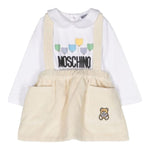 MOSCHINO completo 2 pezzi shirt-gonna con bretele Bianco/beige per Neonata MAK02C BIANCO/BEIGE MOSCHINO 