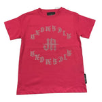 JOHN RICHMOND t-shirt girocollo tinta unita con brillantini Rosa per Bambina RGA25065TS ROSA JOHN RICHMOND 