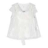 Dondup – Weißes, transparentes, besticktes Hemd für Mädchen